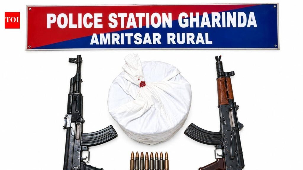 Pak drone-drop network busted; 3 of family held with 10kg heroin, two assault rifles | Chandigarh News