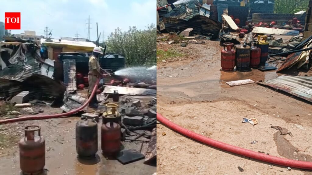 Bengaluru LPG blast: 3 cylinders explode one after another near school in illegal storage shed | Bengaluru News