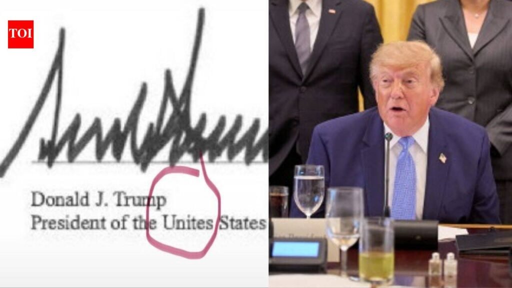 ‘Super Intelligence’ AI safety accord signed by tech CEOs carries ‘Unites States’ typo under Trump’s name