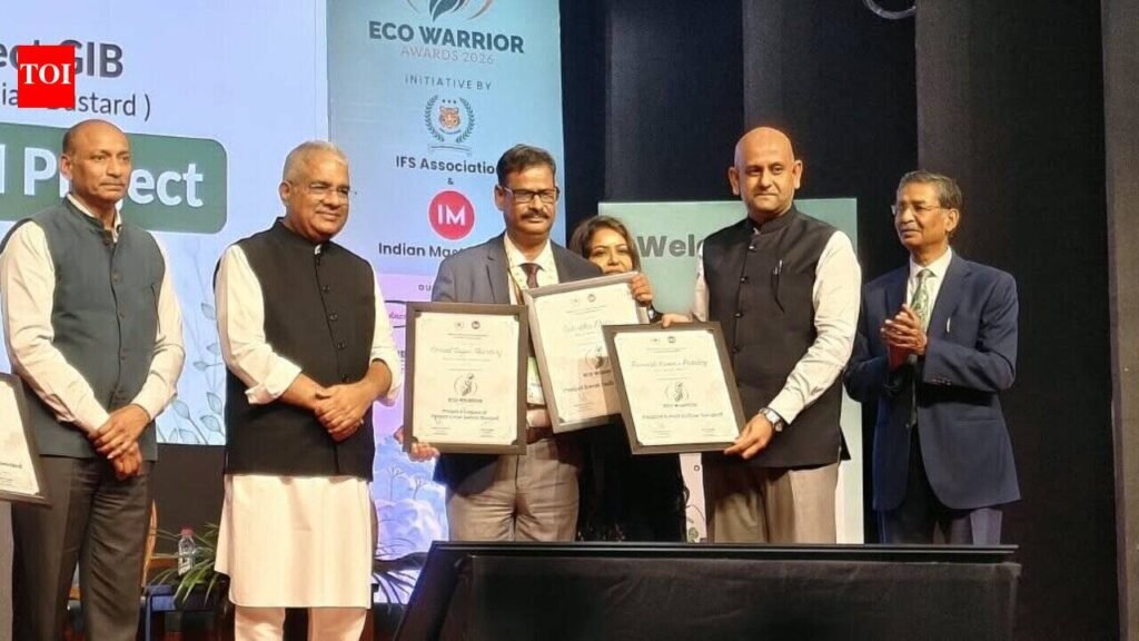 Raj GIB conservation project wins Best Project Award at Eco Warrior Awards 2026 | Jaipur News