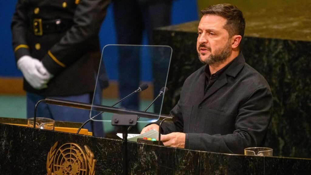 Zelenskyy, at UN, urges leaders to keep choking Russia’s revenues and impede its war efforts