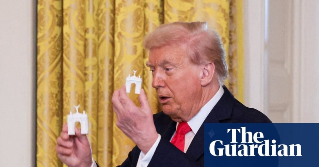 Trump claims triumphal arch will serve as a ‘top grade military complex’ to store weapons | Donald Trump