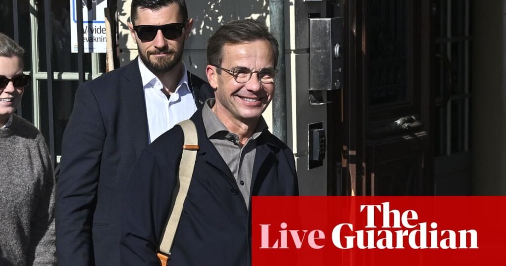 Swedish PM Kristersson resigns after election defeat – Europe live | World news