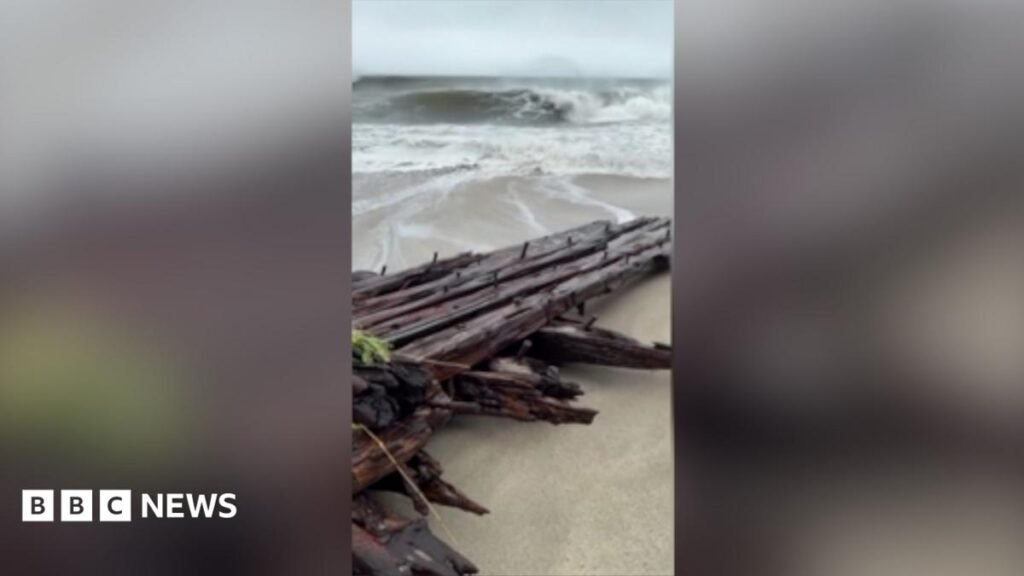 Watch: Shipwreck found on Nantucket island during nor’easter storm
