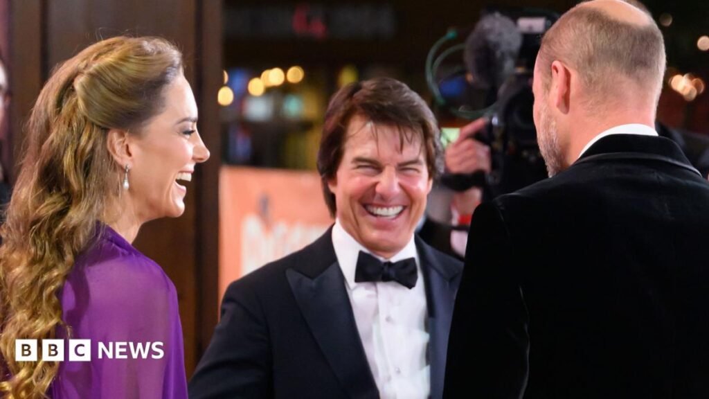 William and Catherine join Tom Cruise at Digger premiere