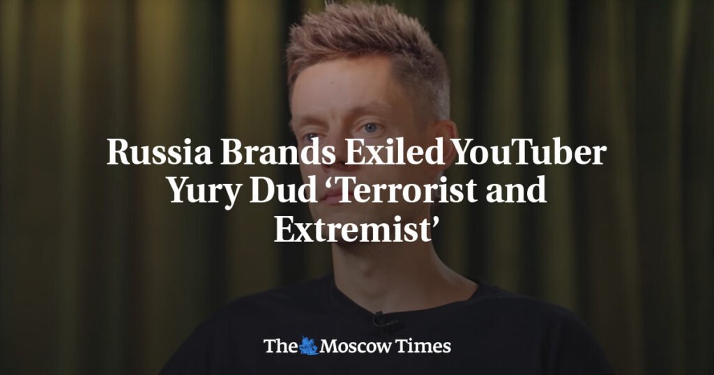 Russia Brands Exiled YouTuber Yury Dud ‘Terrorist and Extremist’