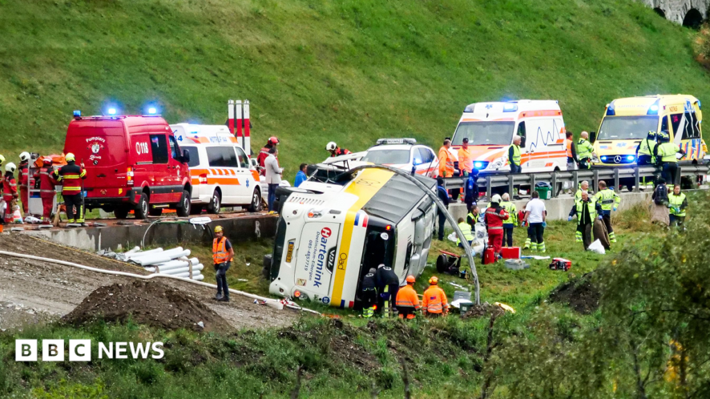 Swiss Alps coach crash kills several people, local police say