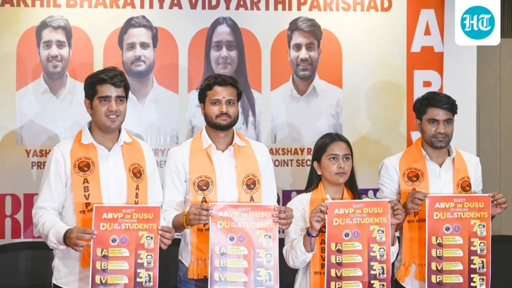 DUSU Elections 2026: ABVP manifesto divided in four sections- promises new hostels, women’s safety- check list here