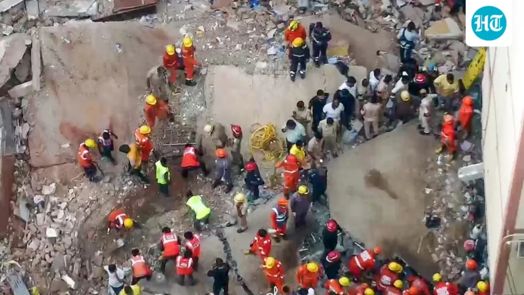 SOS video from under debris: Student trapped in collapsed Delhi boys’ PG building reaches out to friend