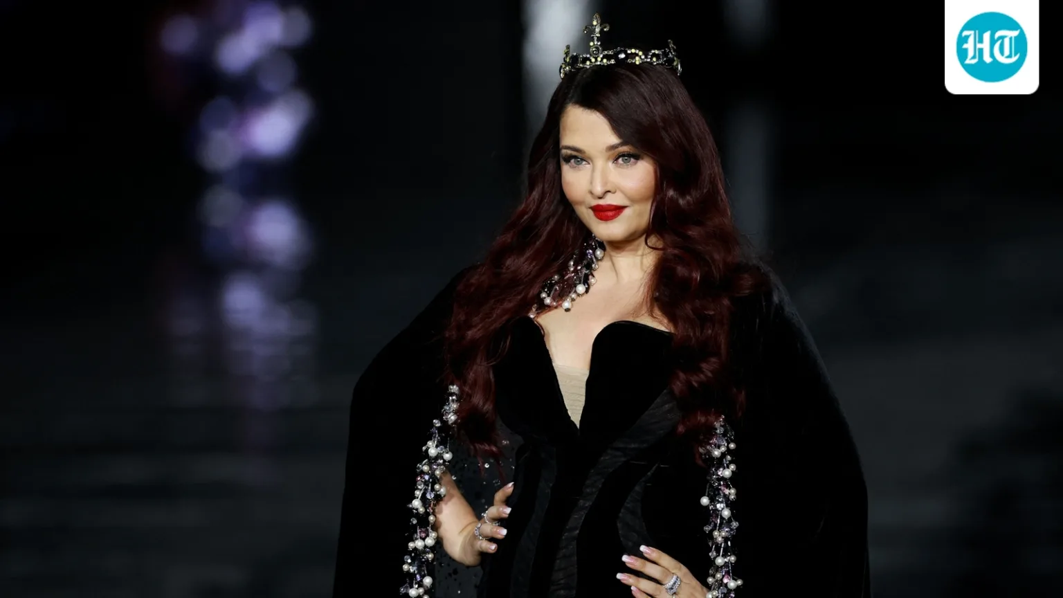Aishwarya Rai goes full ‘Maleficent’ at L’Oréal Paris Fashion Week runway in velvet gown and cape with bold red hair
