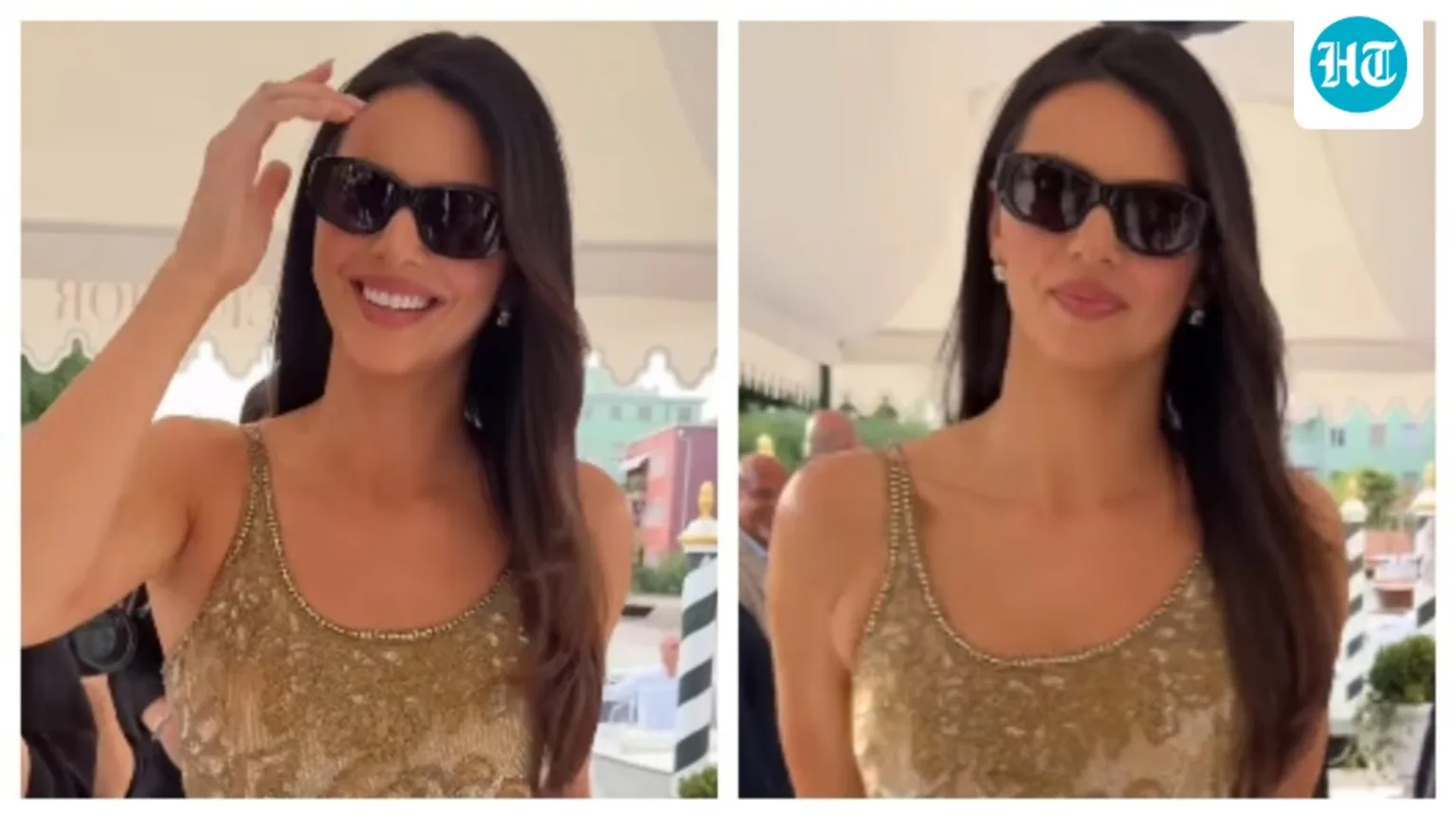 Kendall Jenner makes Venice Film Festival debut in a head-turning, vintage Giorgio Armani golden dress