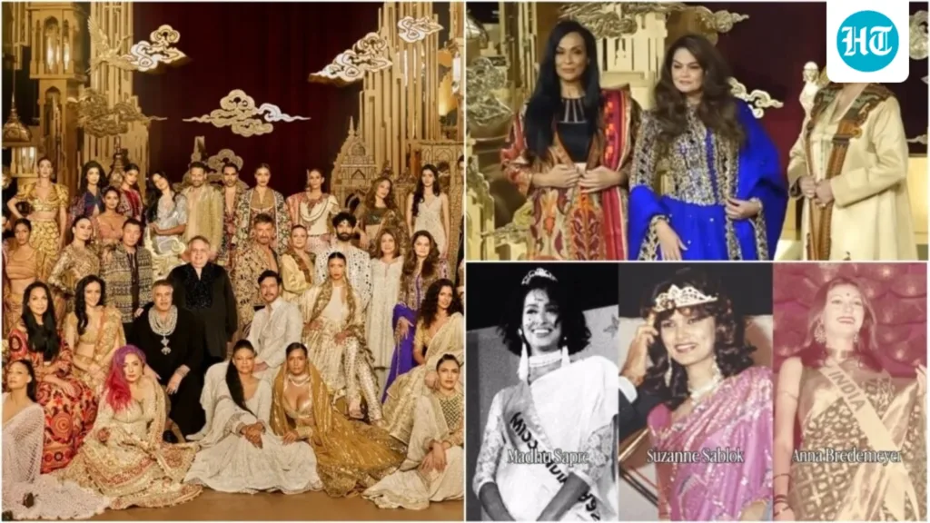 Can you guess all 3 OG Indian beauty queens at Abu Jani Sandeep Khosla’s show? One is a Miss Universe 1992 runner-up