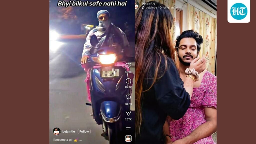Delhi after dark: Man dressed as woman rides on city roads, here’s what happened…