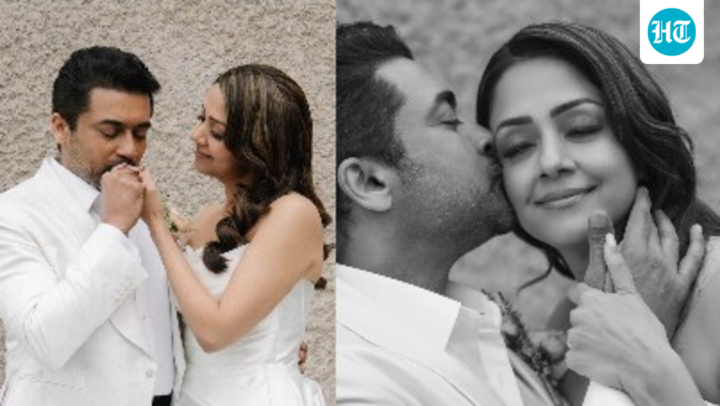 Suriya gets teary eyed as he sees Jyotika in wedding gown; couple renew vows after 20 years with family and friends