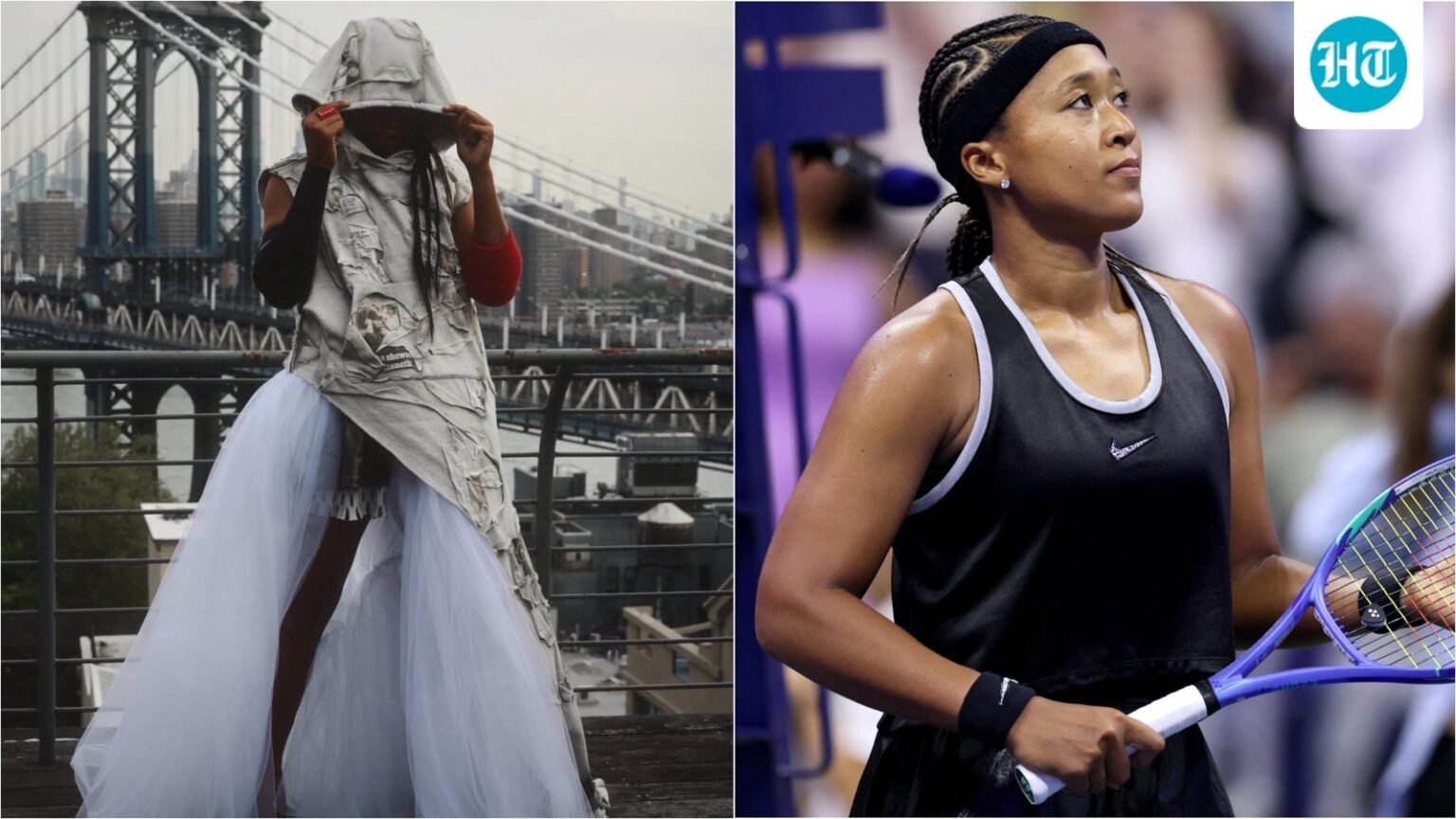Naomi Osaka stuns in dramatic newspaper-clipping robe at US Open, pays tribute to basketball legend Allen Iverson
