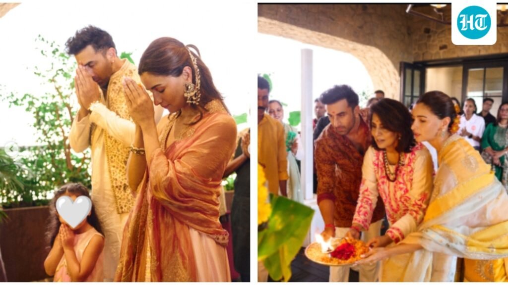 Inside Alia Bhatt’s Ganesh Chaturthi celebrations with Ranbir Kapoor doing aarti, daughter Raha drawing the idol