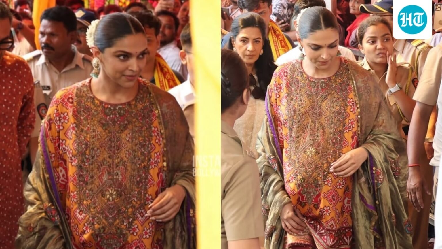 Deepika Padukone turns heads in a graceful Mayyur Girotra’s ensemble during the Siddhivinayak Temple visit: See pics