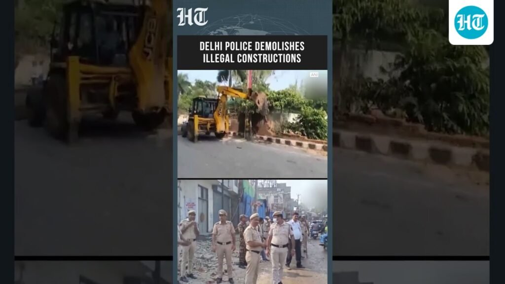 Watch: Delhi Police Demolishes Illegal Houses And Farmhouses In Chhatarpur | HT India