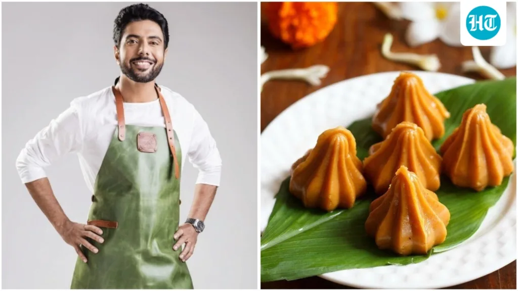 Ganesh Chaturthi 2026: Try chef Ranveer Brar’s recipe for orange mawa modak with chocolate and pista filling