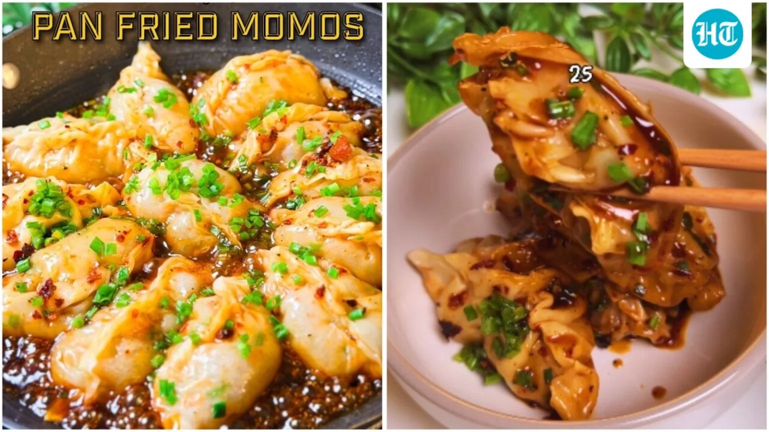 These sweet-and-spicy pan fried momos packed with protein and veggies are the perfect snack for a rainy evening