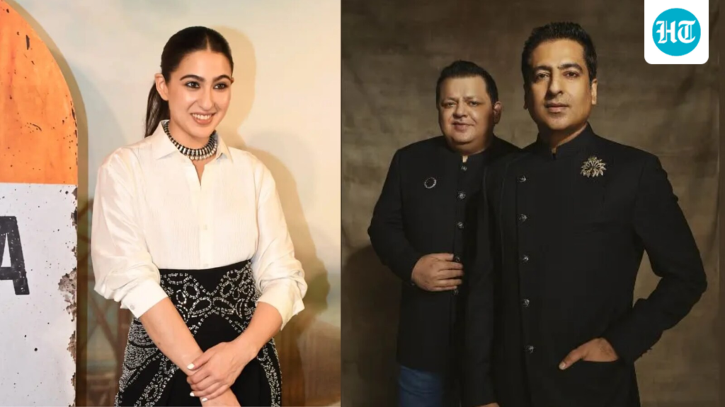 Sara Ali Khan’s wide-leg trousers have a clever styling trick, designers Rohit Gandhi and Rahul Khanna reveal
