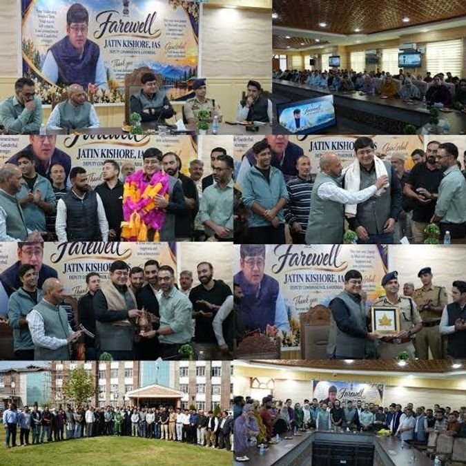 Outgoing DC Jatin Kishore accorded farewell in Ganderbal