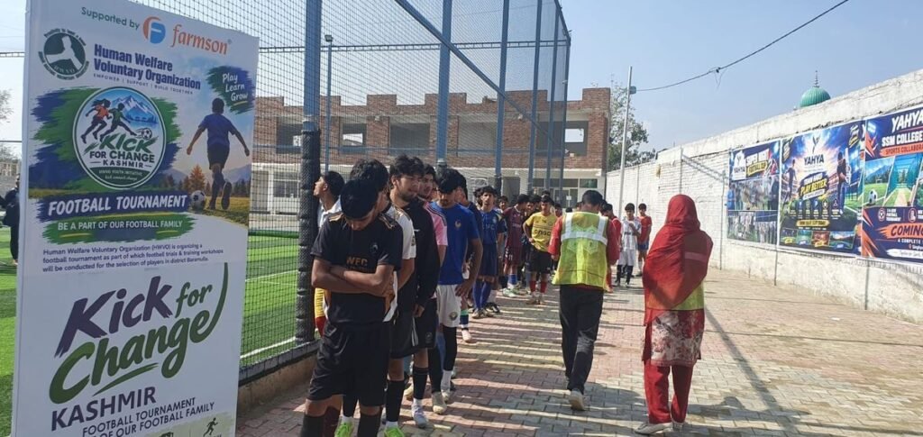 HWVO Concludes Two-Day Football Selection Trials in Baramulla under “Kick for Change Kashmir”