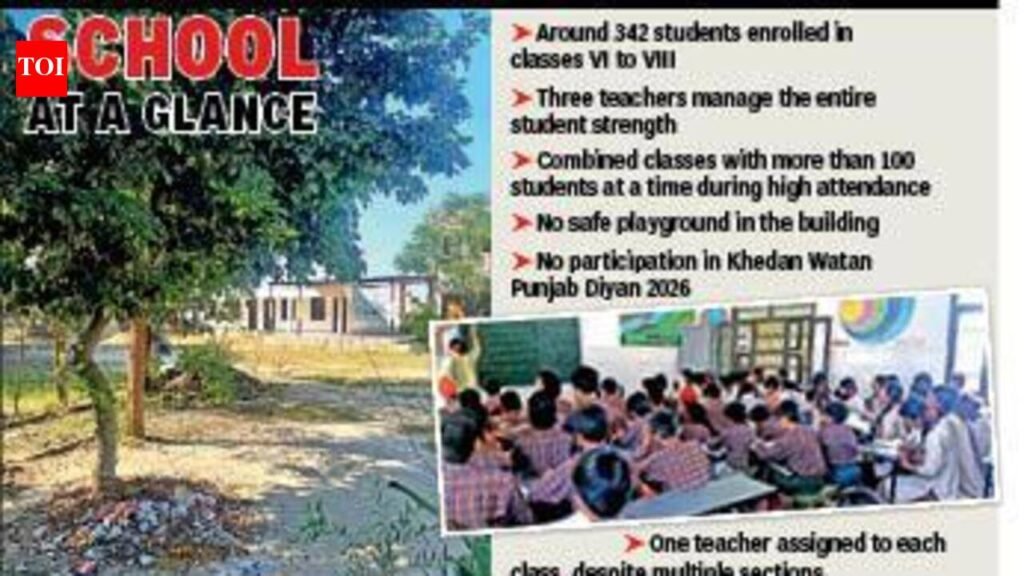 This doesn’t add up: 342 students, only 3 teachers | Ludhiana News