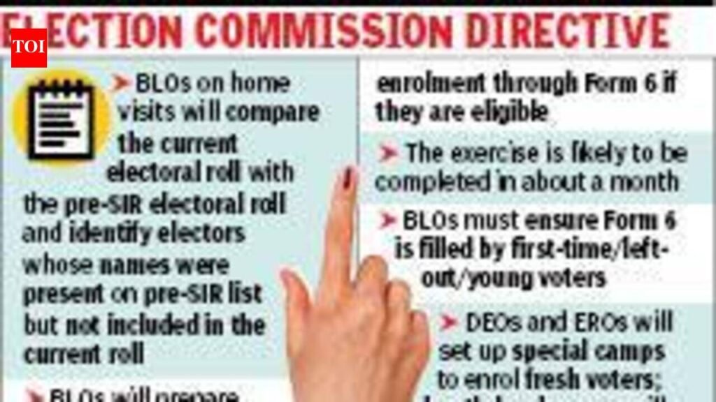 BLOs to visit homes, help deleted voters return on roll | Kolkata News