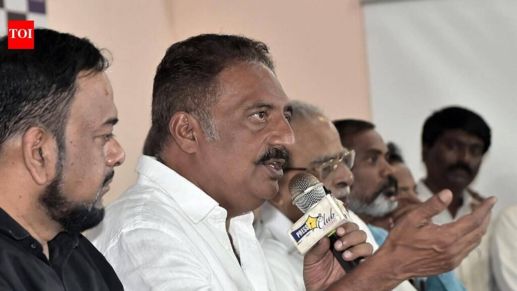 BJP activists protest at actor Prakash Raj’s briefing | Hyderabad News