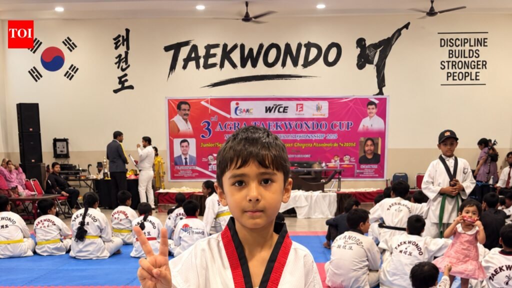 Five-year-old Shaurya Maheshwari of Jaipur wins gold medal at Agra Taekwondo Cup | Jaipur News