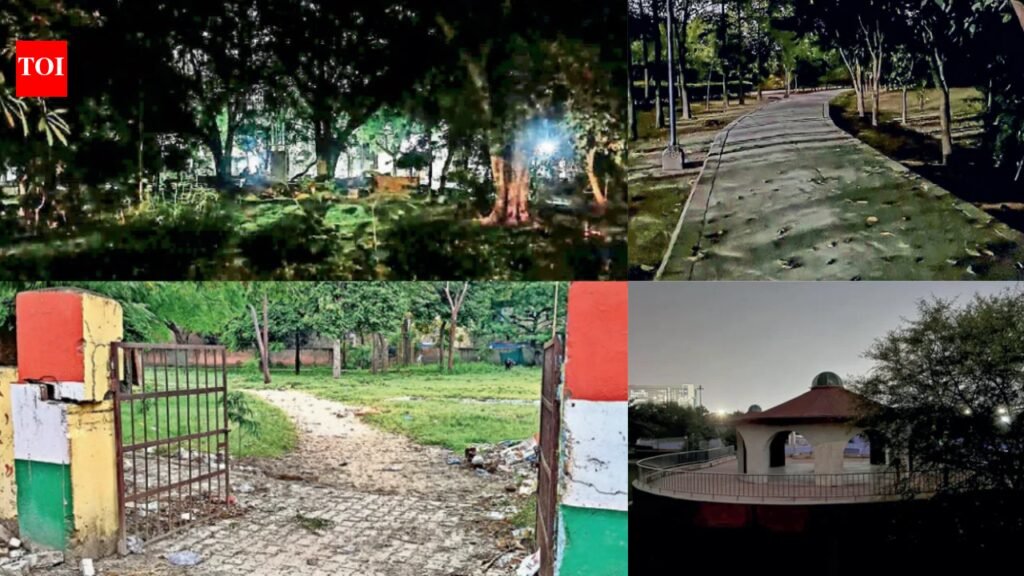 Broken lights, missing guards: Safety a concern in NCR parks | Noida News