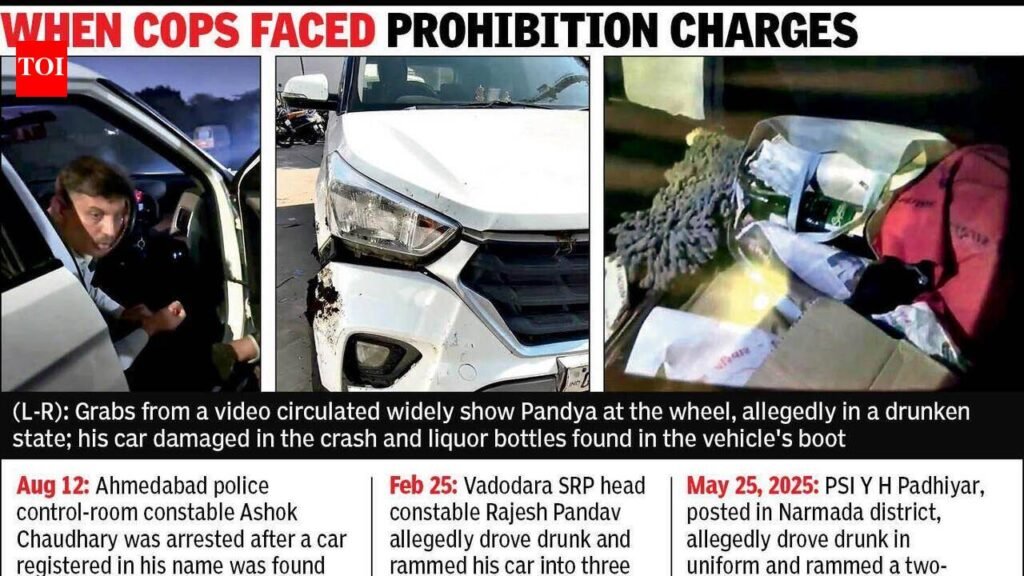 Drunk PSI crashes SUV near Tragad, suspended | Ahmedabad News