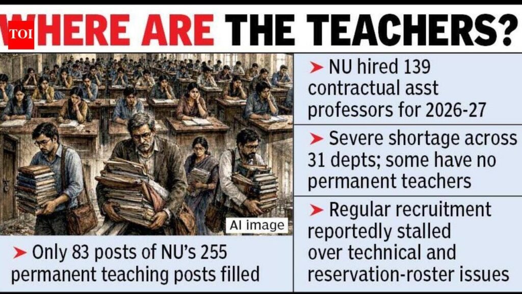 172 teaching posts vacant at NU, contract faculty fill gap | Nagpur News