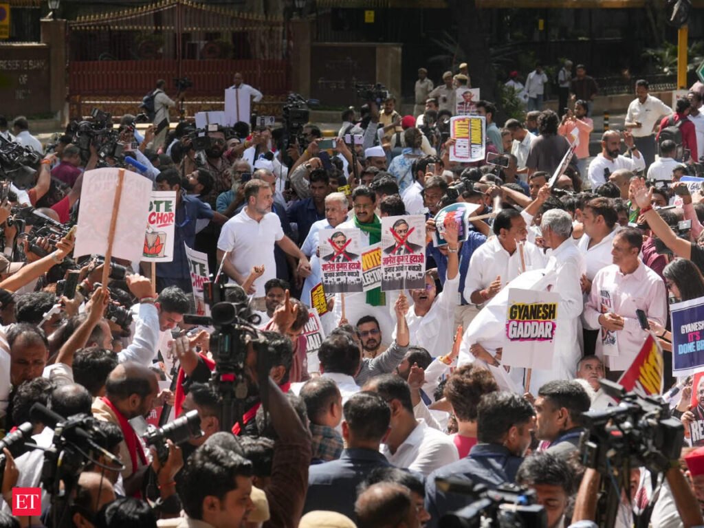 ‘Gyanesh, it’s done bro’: INDIA bloc MPs march to EC, demand CEC Gyanesh Kumar’s resignation