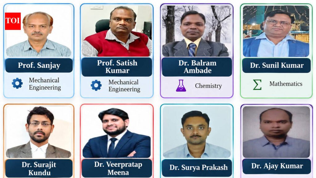 Eight NIT Jamshedpur faculty members feature in world’s top 2% scientists list: Data | Ranchi News