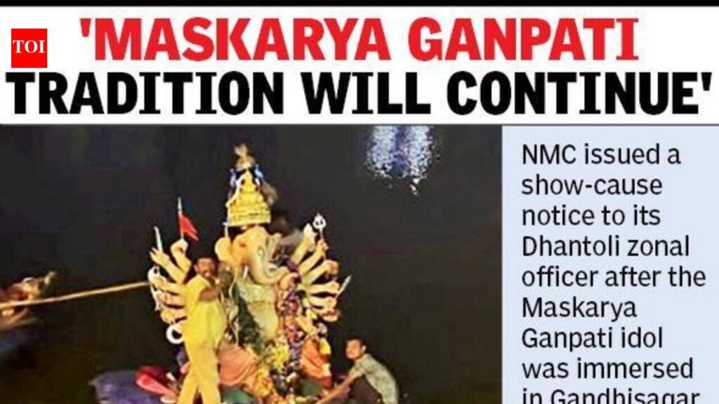 Bhonsles defy ban, go for Ganesh idol immersion in Gandhisagar | Nagpur News