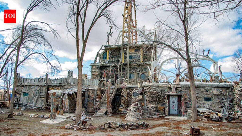 In 1969, a Nevada man began turning roadside junk, bottles, hubcaps and car parts into a desert home; decades later, the five-acre Thunder Mountain Monument is a free roadside attraction