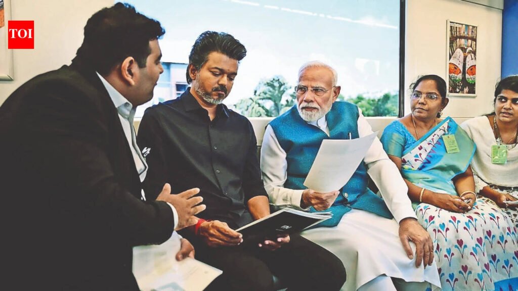 24 hours after hosting Rahul Gandhi, TN CM Vijay takes metro ride with PM Modi | India News