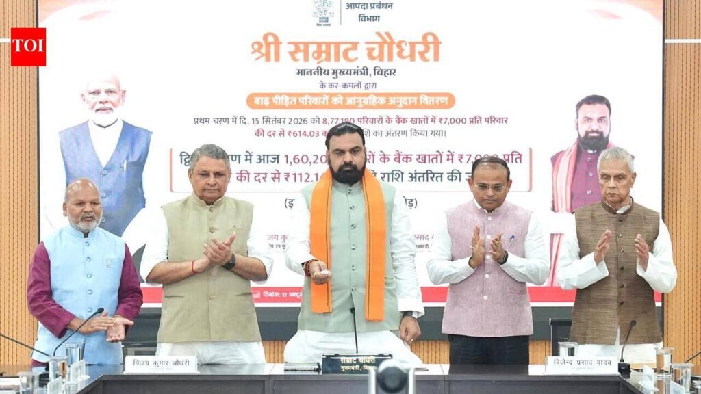 CM transfers Rs112cr to 1.6L flood-hit families | Patna News