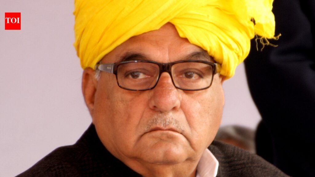 Bhupinder Singh Hooda admitted to AIIMS with chest infection; medical tests scheduled for Wednesday | Gurgaon News