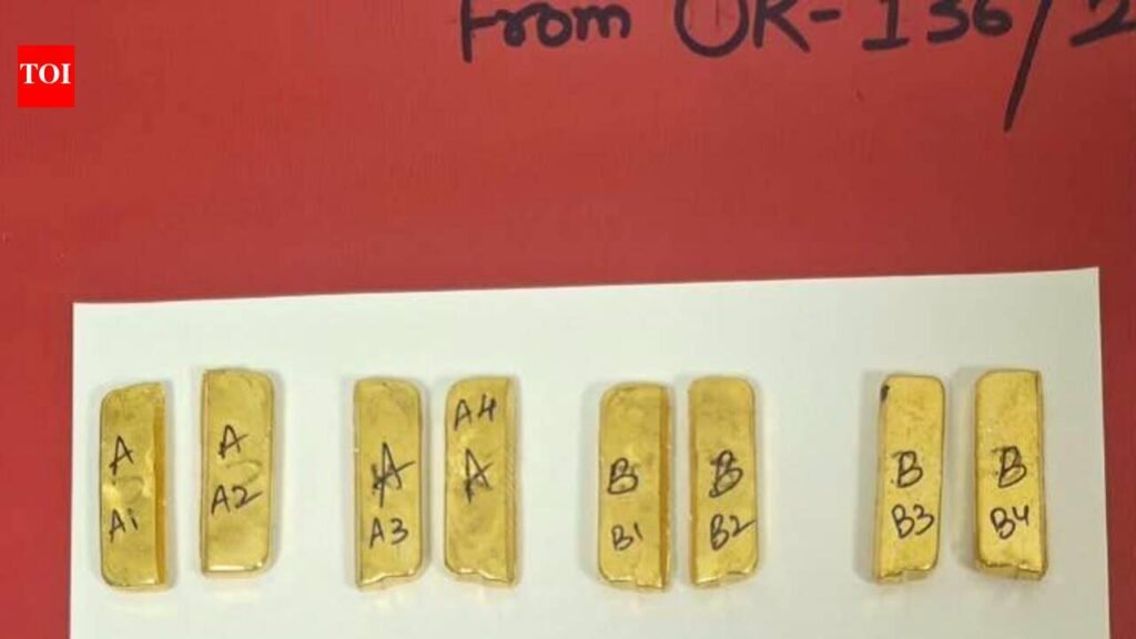 28 gold bars hidden in footwear, 4 Chennai passengers held at KIA | Bengaluru News