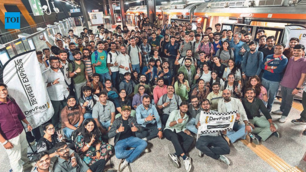 Aboard running Metro in Ahmedabad, students fix gaps in public transport | Ahmedabad News