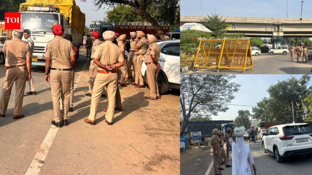Heavy barricading with loaded tippers on the roads to Punjab’s Mansa | Chandigarh News