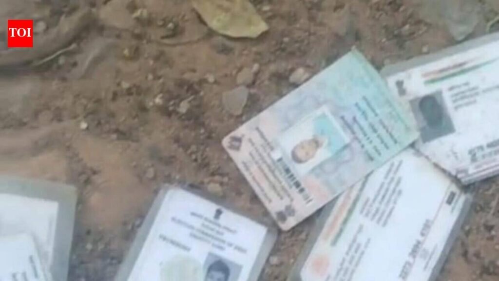 Hundreds of voter IDs, Aadhaar, PAN cards burnt in Hassan | Mysuru News