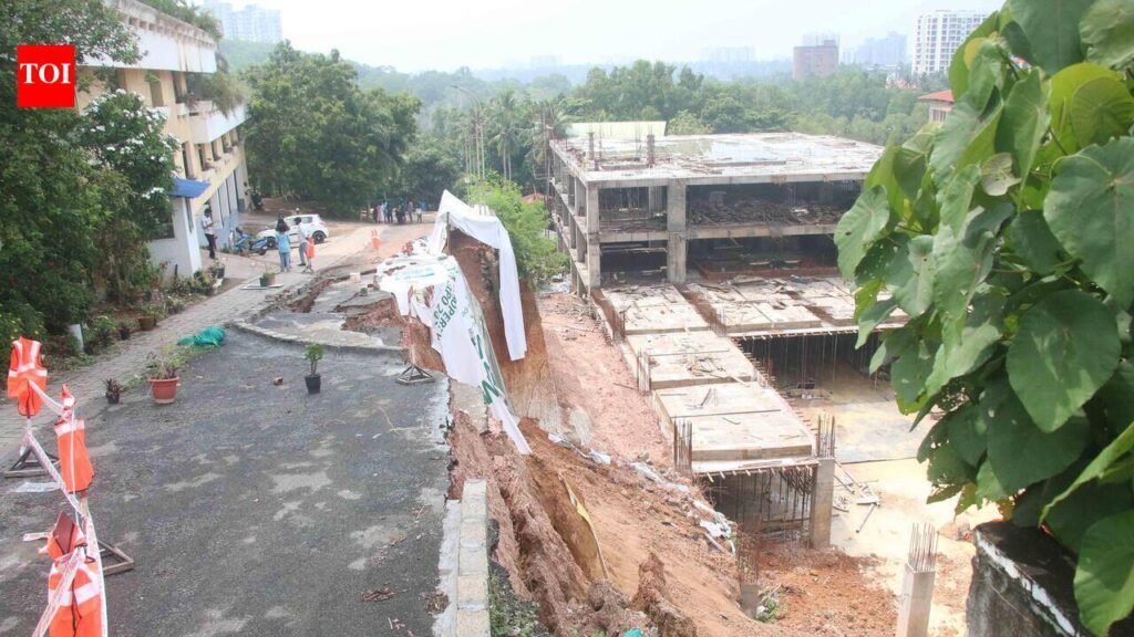 Akkulam road collapse: Collector orders evacuation of flat residents, halts school construction | Thiruvananthapuram News