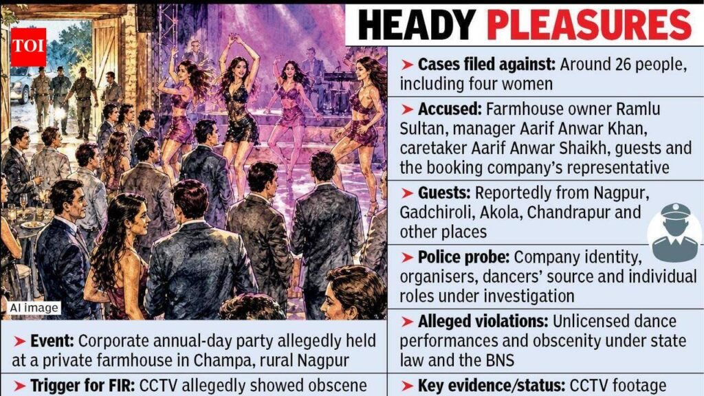 Bar dancers at rave party by corporate co, FIR filed | Nagpur News