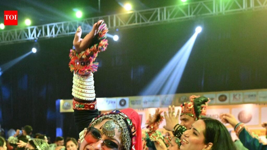 Beyond the dandiya floor, Hyd twirls to new Navratri beats in style | Hyderabad News