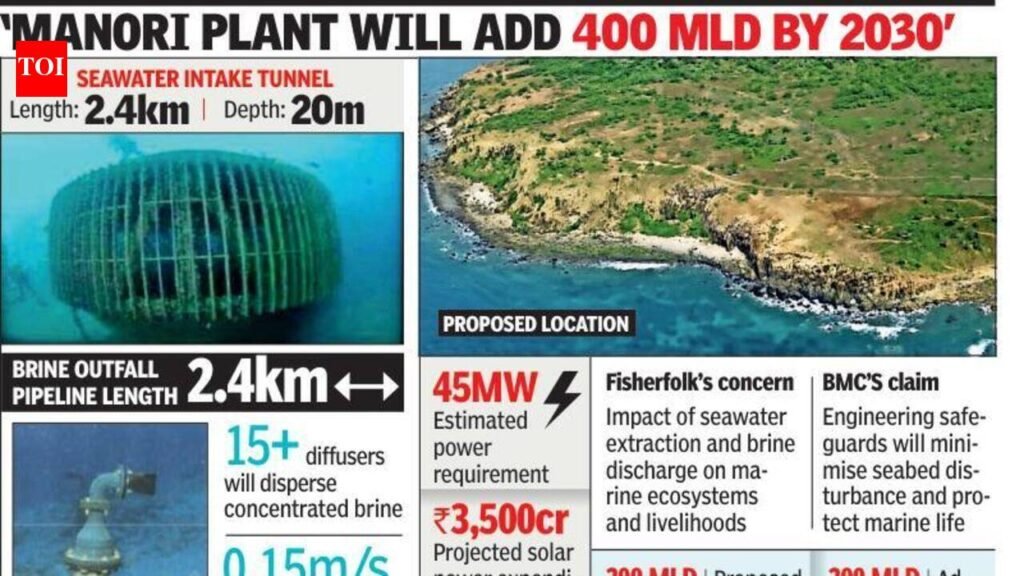 2.4km tunnel to draw seawater at 20m depth for Manori desalination plant | Mumbai News