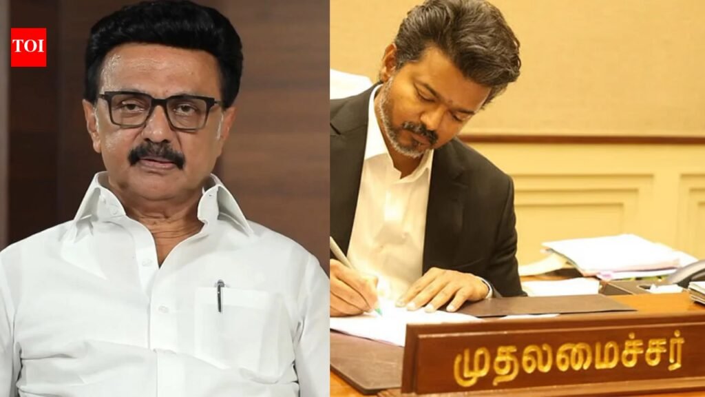 Stalin accuses TVK govt of hiding ‘Naan Mudhalvan’ scheme name at Periyar library | Chennai News